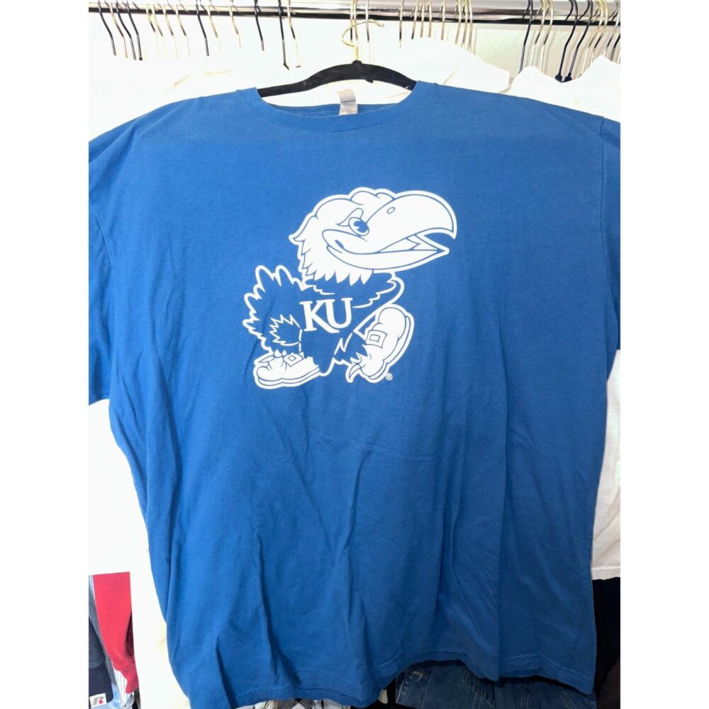 KU Men's XL Blue Tee Stop The Clock Extra Large